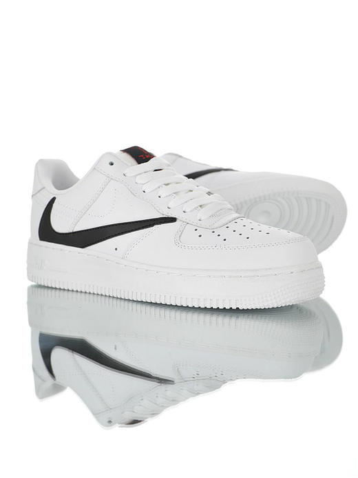 耐克Travis Scott x Nike Air Force 1 0'7 LV8 Low 倒勾倒钩空军一号板鞋 反钩深棕米白黑白黑反钩反‎钩‌橄榄绿米 商品图3