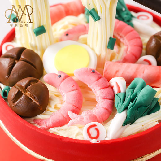 【3288】福如东海·寿比南山 祝寿面/长寿面蛋糕 商品图3