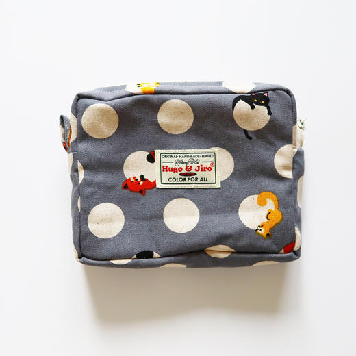 HUGOJIRO化妆包插画波点小动物 商品图1