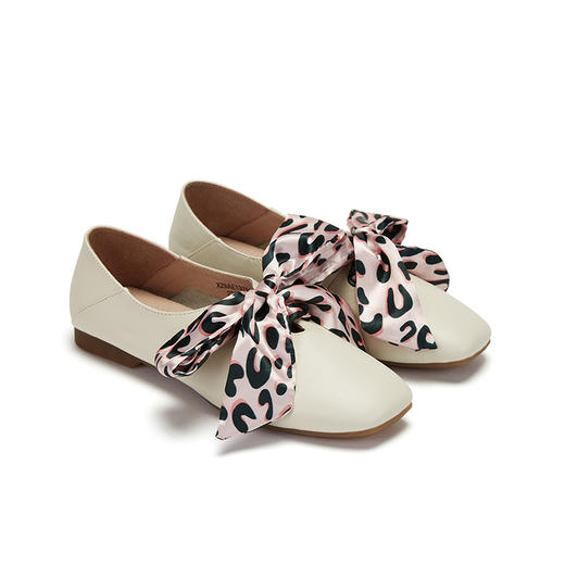 西村名物浅口蝴蝶结波点牛筋底平底鞋X29AE13791 商品图0