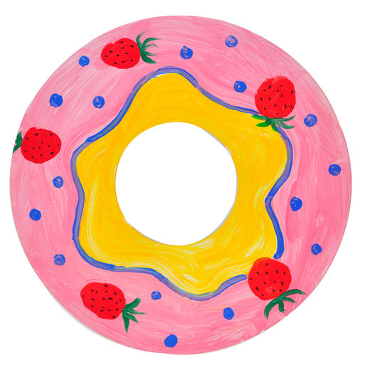 超级甜甜圈 幼儿园儿童手工diy自制涂色圆形圈游戏玩具 商品图1