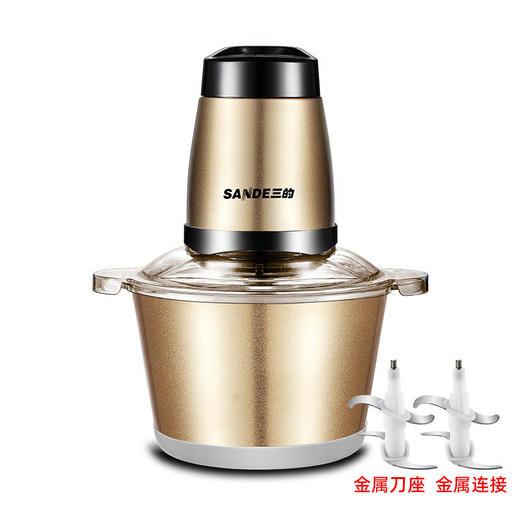 家用绞肉机 电动两升不锈钢小型绞馅打肉碎肉机 商品图6
