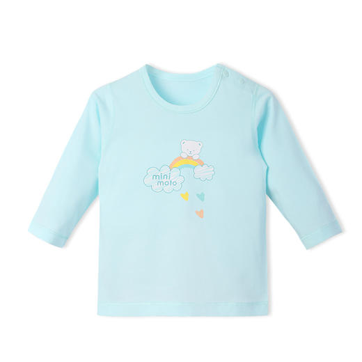 春季新款小米米婴儿上衣 男女宝宝莫代尔春夏居家开肩上衣夏季MIM-YU210 商品图4