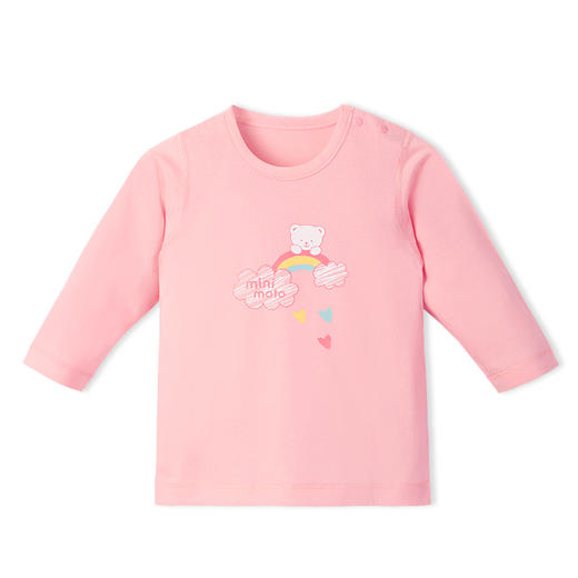 春季新款小米米婴儿上衣 男女宝宝莫代尔春夏居家开肩上衣夏季MIM-YU210 商品图3