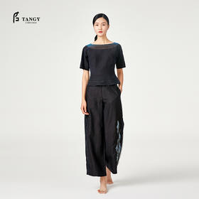 TANGY Collection天意莨绸绣花长裤