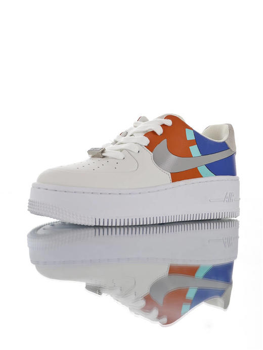 耐克Nike WMNS Air Force 1 Sage Low LX  空军一号女神板鞋拼接胭脂粉紫玉兰银拼接米白浅棕玉宝蓝拼接米白紫粉绿黄拼接米白浅黄兰红紫拼接米白浅粉黑蓝红拼接卡其浅兰紫粉 商品图2