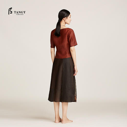 TANGY Collection天意柯莨半莨贴条绣花半裙 商品图2
