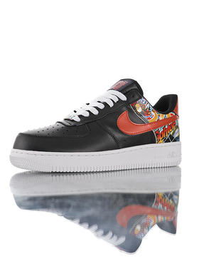 耐克Nike Air Force 1 07 LV8 中国区限定 采用硬质荔枝纹移膜皮革 内置全掌air sole气垫 耐克空军一号经典百搭休闲运动板鞋 黑红嘻哈涂鸦