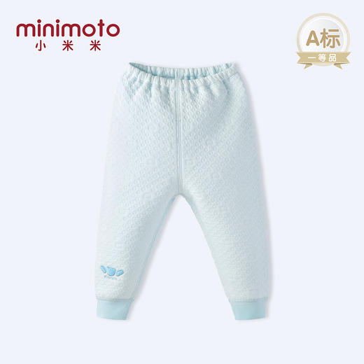小米米内衣秋冬男女童夹丝空气层保暖可拆密裆两用长裤 商品图0