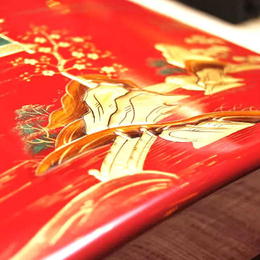 【梵谷漆器】亭台楼阁堆漆彩绘食盒 商品图4