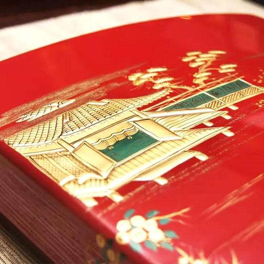 【梵谷漆器】亭台楼阁堆漆彩绘食盒 商品图3