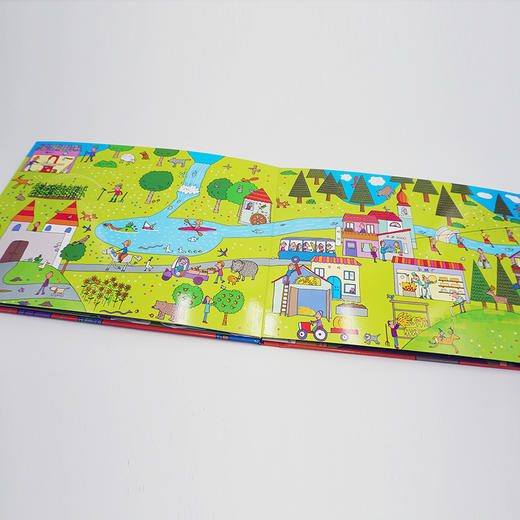 在山上+在海里 2米长折叠书 3-6岁儿童 130枚贴纸 地理春夏秋冬四季植物动物 科普小册子 雅众童书 精装 商品图7