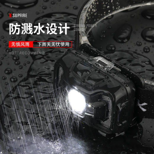 SUPERFIRE神火HL16头灯感应强光头戴式钓鱼灯led可充电超亮迷你户外夜钓灯 商品图1