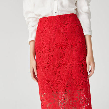 E191163143  时尚铅笔裙红色半身裙 商品图1