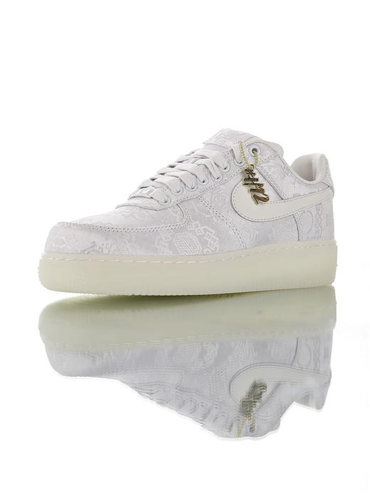 耐克CLOT x Nike Air Force 1 Premium FW19季凝结集团联乘 内嵌Zoom气垫大底 空军一号经典低帮百搭休闲运动板鞋 皇家蓝丝绸 商品图2