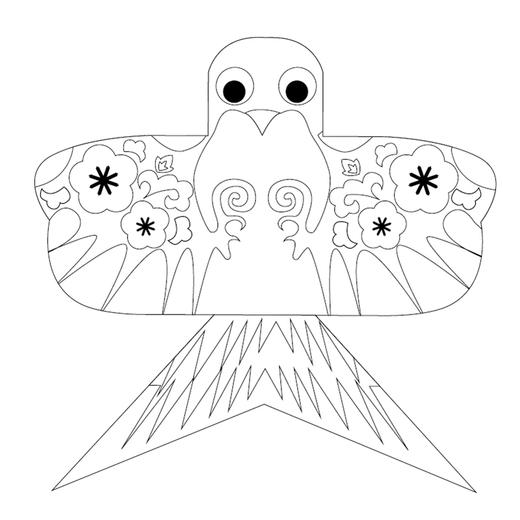 六一儿童节手工diy沙燕纸鸢手绘涂色风筝卡通白坏纸鸢diy幼儿园 商品图3