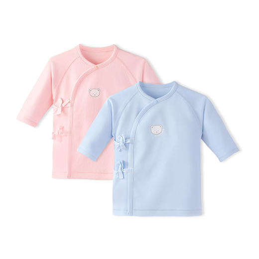 小米米内衣 秋冬新生儿纯棉系带长袖和短袍上衣秋衣MIM-YU2220 商品图4