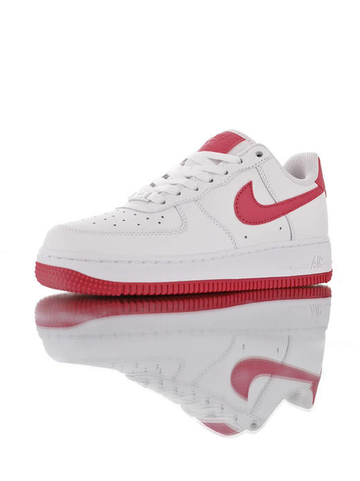 耐克Nike Air Force 1 Low '07 原模具开发打造 采用硬质头层牛皮革材质 内置全掌air sole气垫 空军一号低帮经典运动皮革板鞋 皮革白玫红粉配色 商品图0