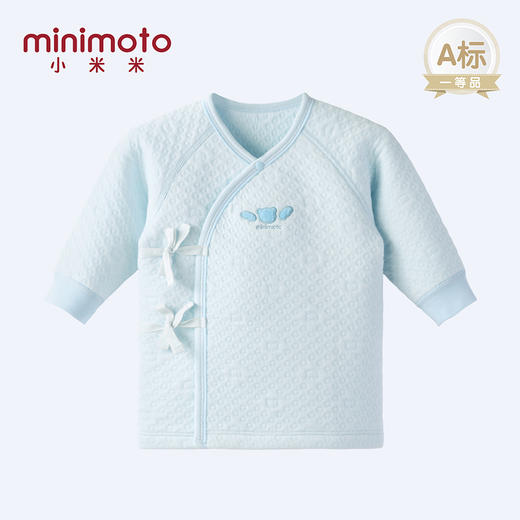 小米米内衣新生儿夹丝空气层柔软长袖系带斜襟上衣MIM-YU22504 商品图2