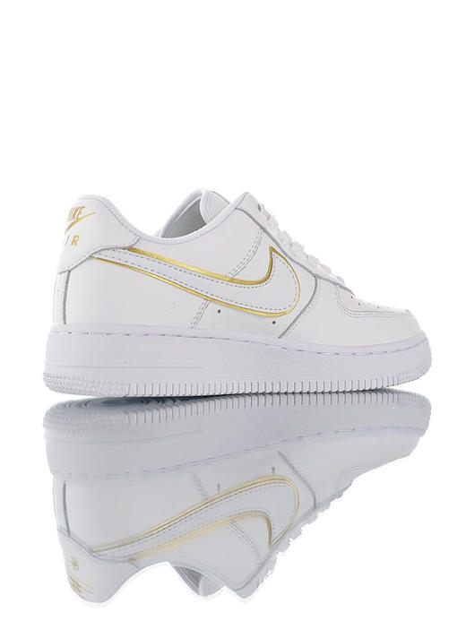 耐克Nike Air Force 1 '07 采用荔枝纹牛皮革 内置全掌air sole气垫 空军一号经典百搭休闲运动板鞋 皮革白金边钩 商品图1