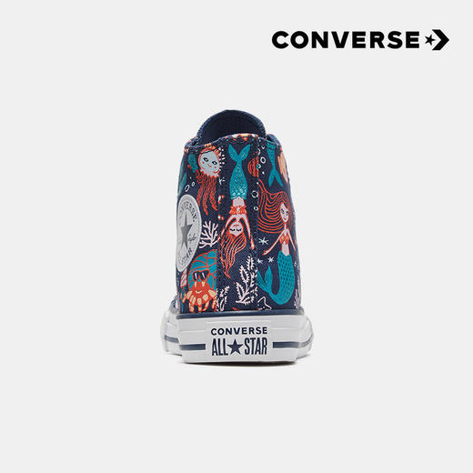 converse匡威商场同款童鞋高帮卡通迷彩印花帆布鞋667200C蓝色666888C黑色 商品图1