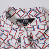EITIE爱特爱春季新款洋气职业干练显瘦系带几何印花衬衫上衣6109802 商品缩略图7