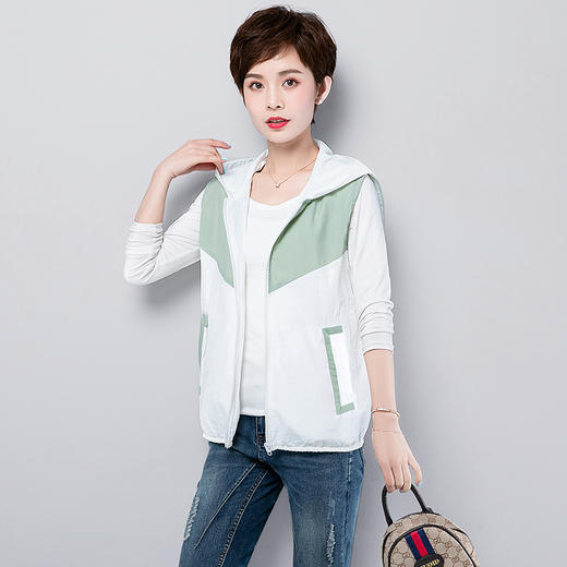 MQ-1269-026春夏新款薄短款连帽宽松外穿马甲背心YY 商品图0