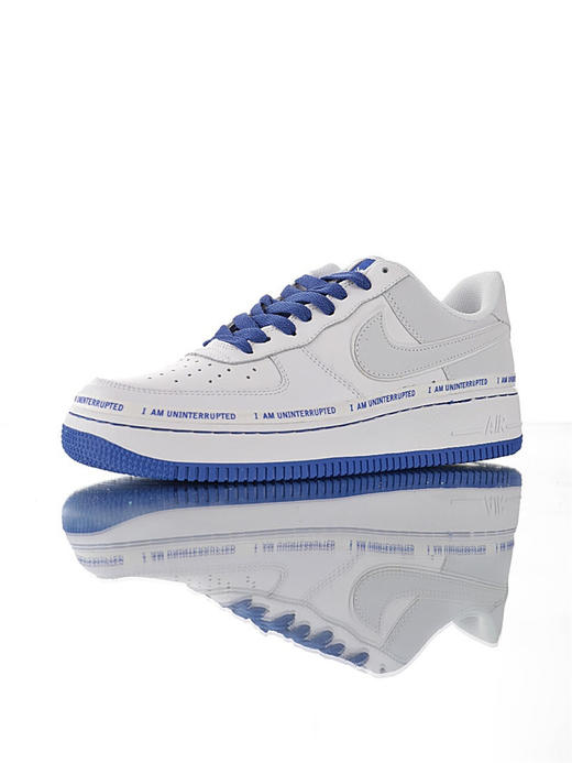 耐克ninterrupted x Nike Air Force 1 詹皇公司联名款 内置全掌air sole气垫 空军一号经典百搭休闲运动板鞋 白宝蓝签名涂鸦3M配色 商品图0