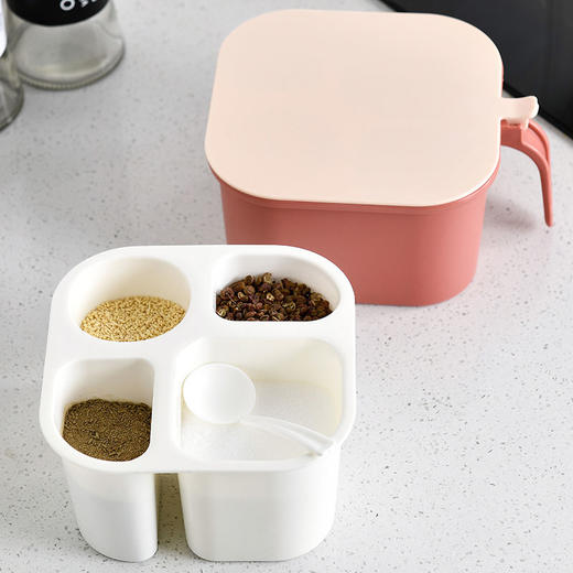 调料罐套装调味盒子厨房用品带盖料盒盐罐调味品家用带勺收纳盒 商品图4