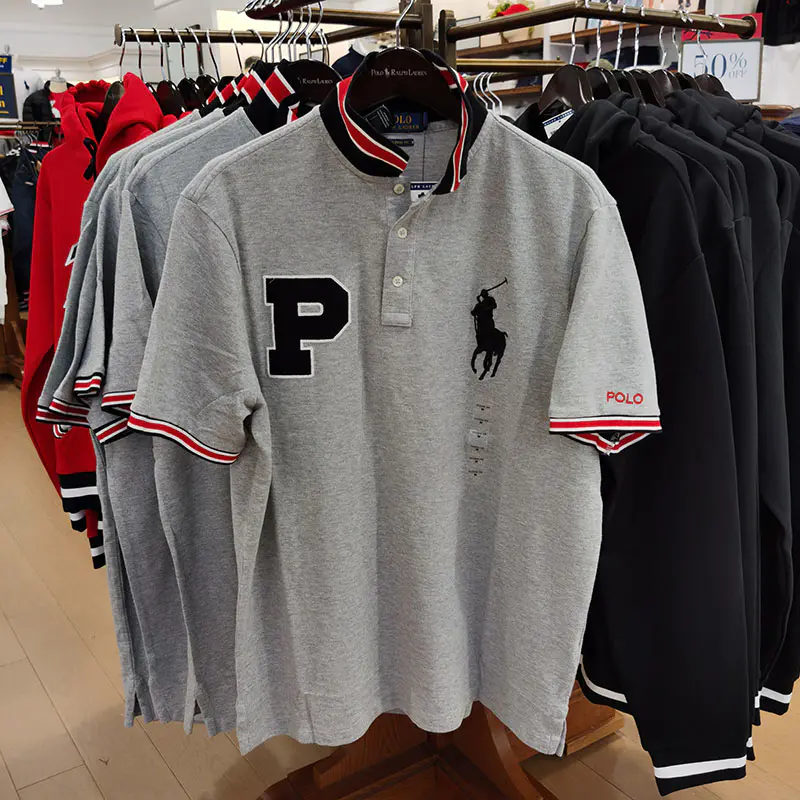 polo ralph lauren 男士夏季刺绣大马标宽松短袖polo衫