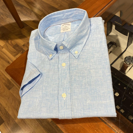  BROOKS BROTHERS/布克兄弟 男亚麻短袖衬衫(REGENT FIT) 商品图4