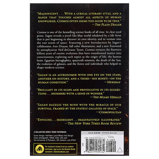 【中商原版】卡尔 萨根 宇宙 英文原版 Carl Sagan Cosmos 经典科普畅销书籍 同名传奇纪录片 商品图8