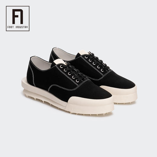 足下工业 FOOT INDUSTRY 20S501 夏新品加长鞋底帆布手缝低帮鞋 商品图0