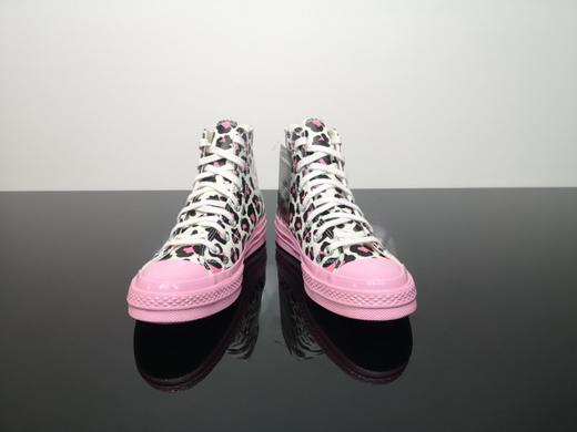 高清洁硫化工艺#正确原装数据开发铝楦#Converse/匡威1970s 黑标豹 白豹纹 拼接高帮帆布鞋女板鞋166749C 尺码：35-39.5 商品图2