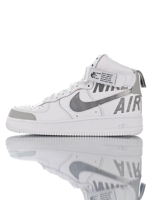 耐克Nike Air Force 1 ´07 Low Premium   空军一号经典百搭运动板鞋 白银灰橘3M 黑灰橘3M钩 商品图7