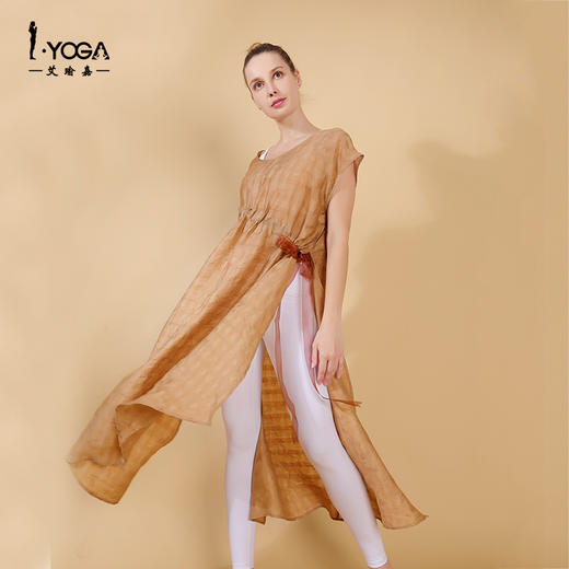 IYOGA瑜伽服长款T恤禅修服天丝罩衫T031 商品图5