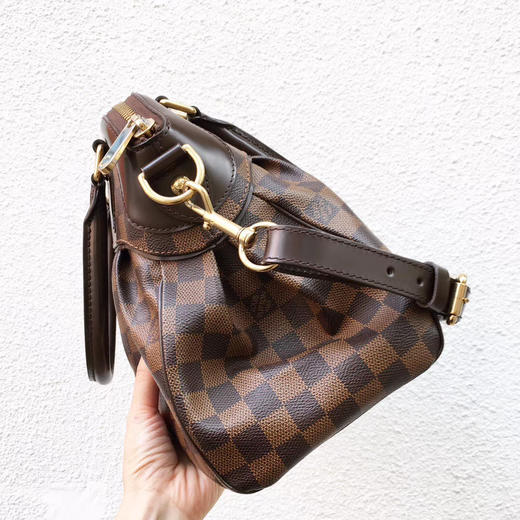 lv路易威登棕棋盘格葫芦手提包