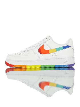 耐克Nike Air Force 1 '07 LX"Betrue" 骄傲月限定 硬质牛剖层移膜革 内置全掌air sole气垫 空军一号经典低帮百搭休闲运动板鞋 皮革分段彩虹