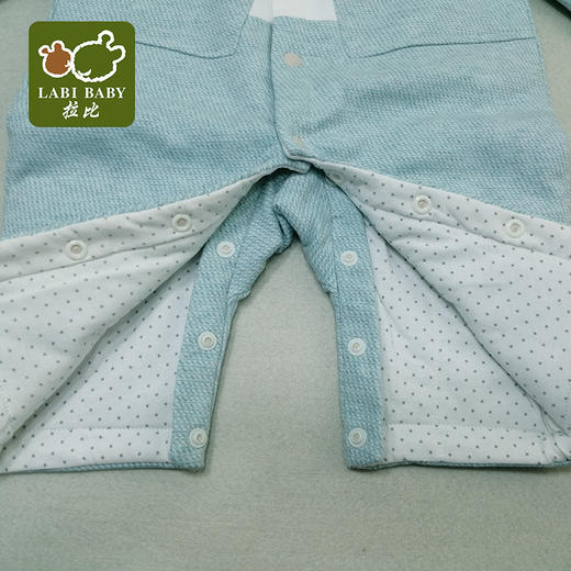 拉比-童衣类（冬）C9初礼假两件全开连体衣蓝绿 商品图3