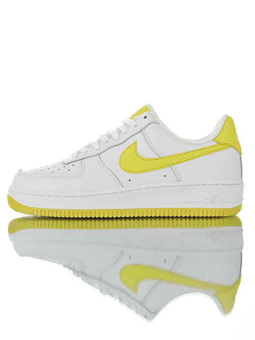 耐克Nike Air Force 1 '07 ​“Bright Citron” 硬质牛剖层移膜革 内置全掌air sole气垫 空军一号板鞋 白皮柠檬黄 商品图0