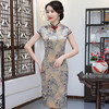 YCE-57春夏季中长款老上海复古改良新式旗袍连衣裙 商品缩略图6