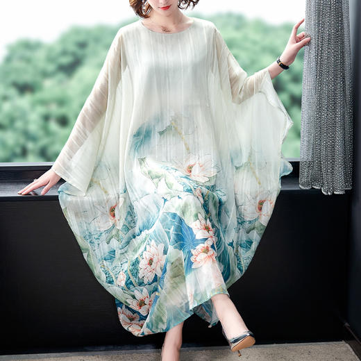 AHM-wdx9189春夏新款复古优雅小香风仙气民族风连衣长裙 商品图1