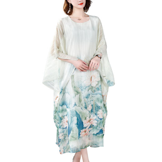 AHM-wdx9189春夏新款复古优雅小香风仙气民族风连衣长裙 商品图3