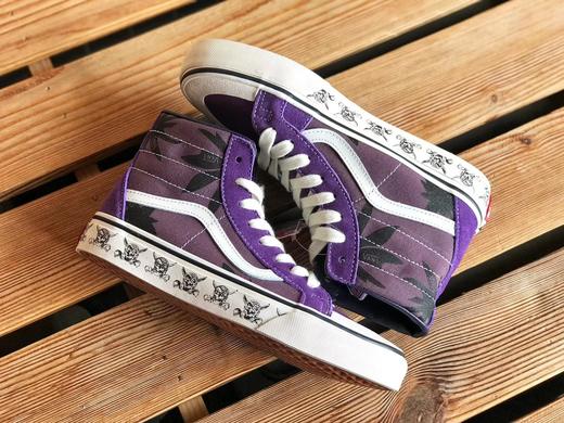 硫化真标Vans范斯 DFHK Vans Style 36 Decon SKull 低帮 高帮 海盗紫涂鸦骷髅头运动帆布鞋 ，原厂 版型工艺：硫化1:1 码数35-44(含半码） 商品图4