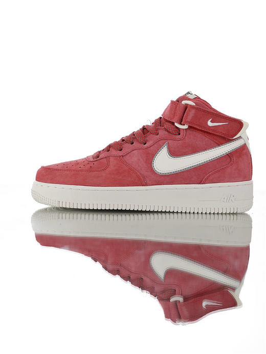 耐克Nike Air Force 1 '07 Mid 怪奇物语限定 原模具开发打造 台产猪巴革鞋面材质 内置全掌air sole气垫 空军一号中帮运动板鞋 麂皮深绿桔红3M 麂皮酒红白3M 商品图2