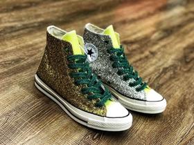 Converse x JW Anderson  尺码：35-44 撞色 拼接 亮片 反光 黄蓝橙红