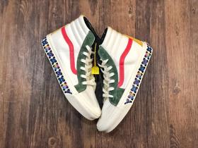 Vans Style 138 LX OG 复古米白色红绿条纹大底围条小花简约休闲男女板鞋  Size：35-44（36.5 38.5 40.5 42.5） 工艺：硫化1:1
