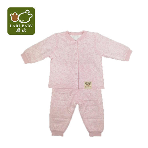 拉比-童衣类（秋）C9家居柔棉全开服套装玫瑰红 商品图4