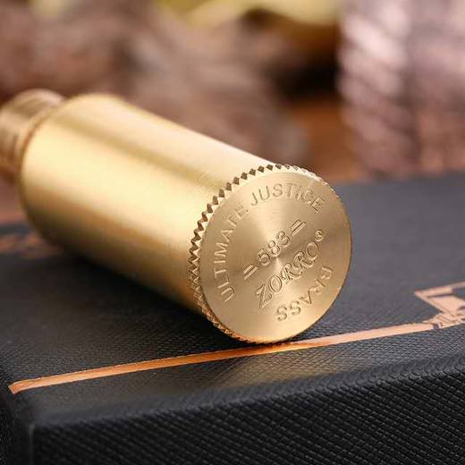 「ZORRO佐罗胖墩煤油打火机」创意便携式 迷你个性复古纯铜防风打火机 商品图4