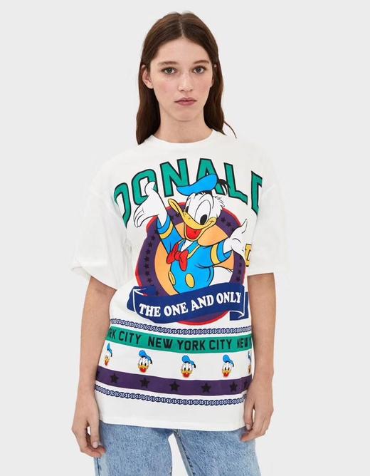 zara迪士尼联名唐老鸭t恤